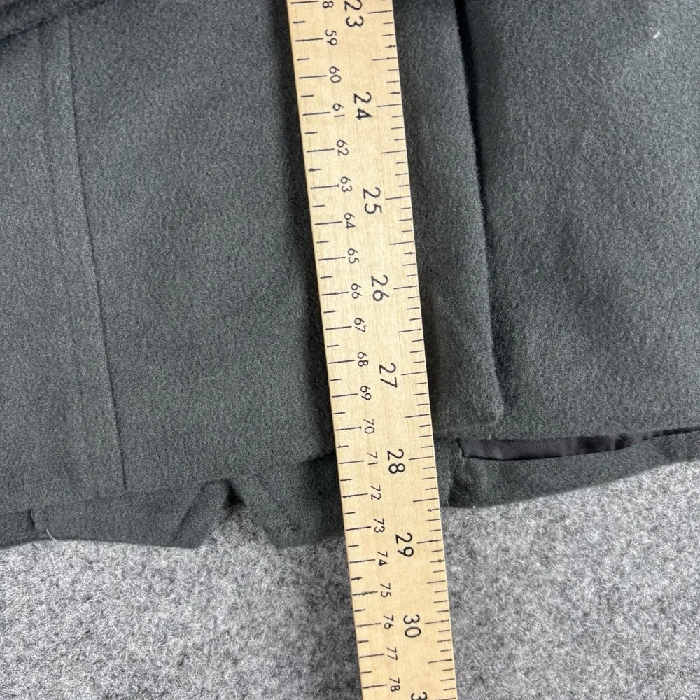 Black Logic Peacoat Jacket‎ Womens Small Gray Double Breasted Military Style